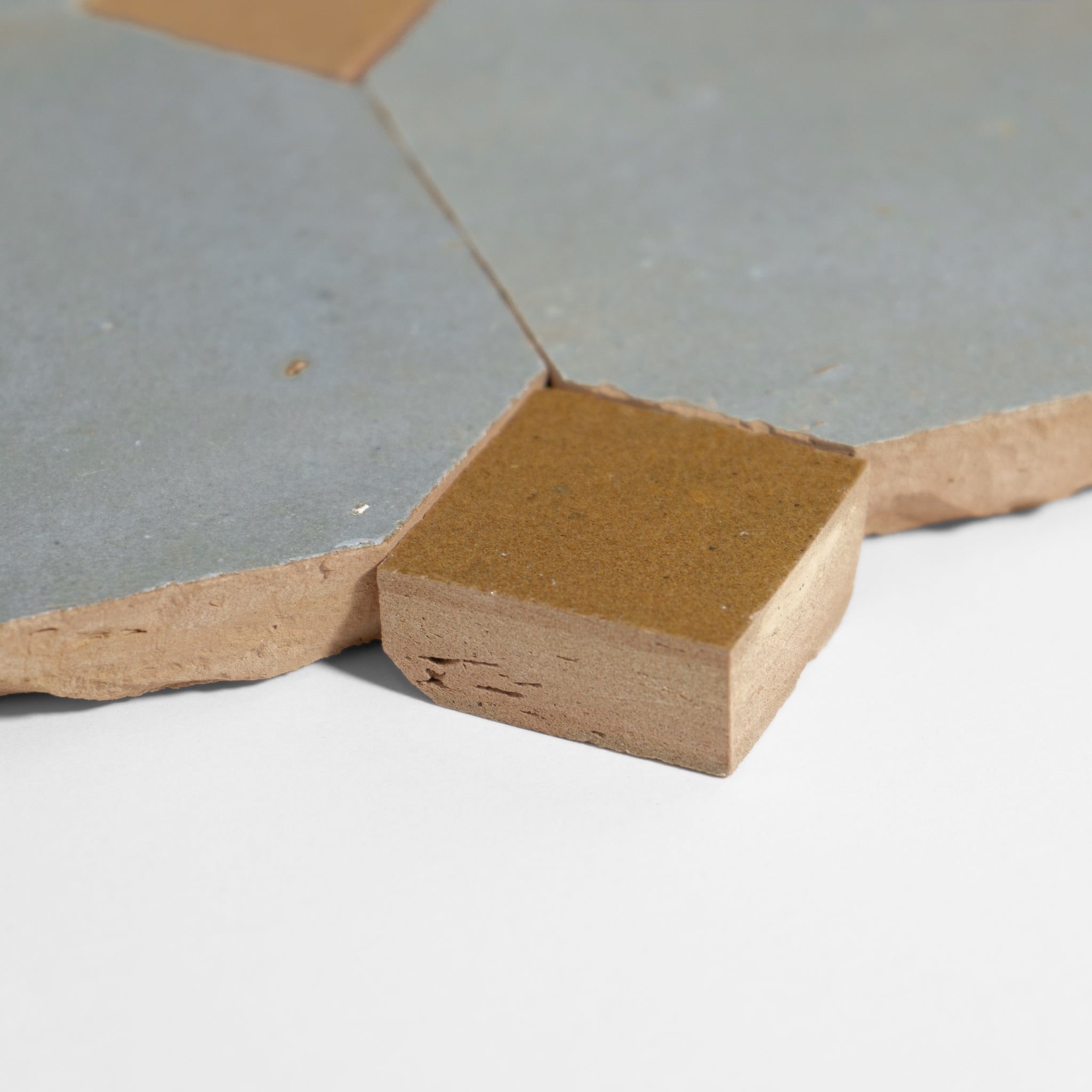 812 White X 823 Yellow | Octagon & Dot Zellige Mosaic