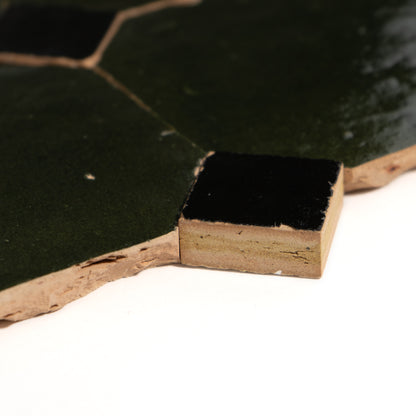 816 Green X 839 Black | Octagon & Dot Zellige Mosaic