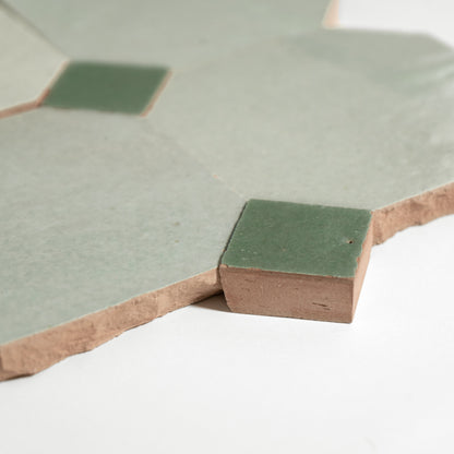 831 X 826 Green | Octagon & Dot Zellige Mosaic