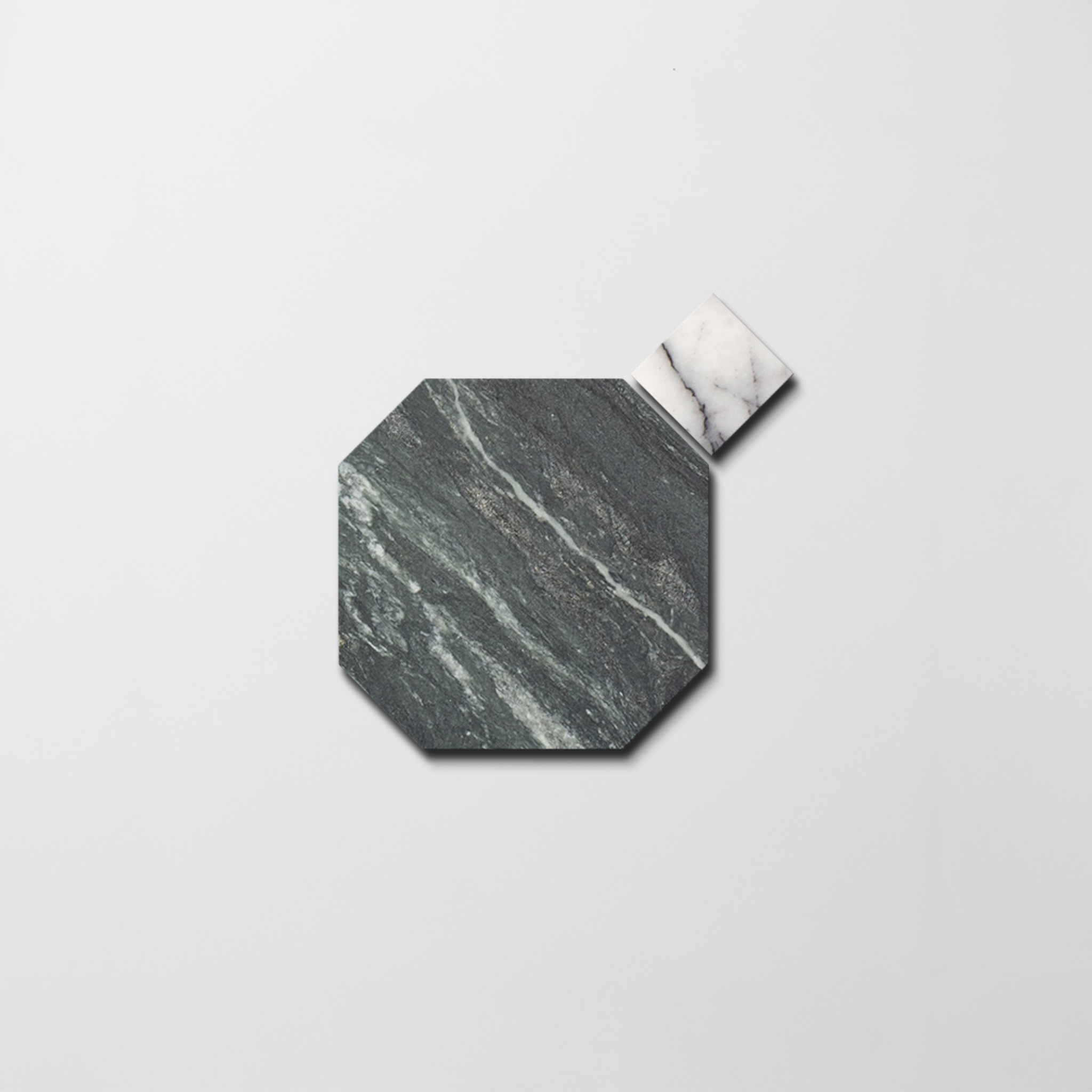Tempeste Verde X Lilac | Octagon & Dot Natural Stone Mosaic